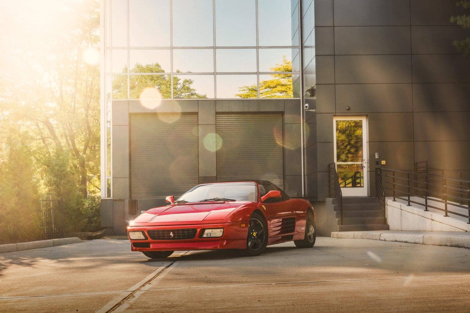 Ferrari 348 sunset