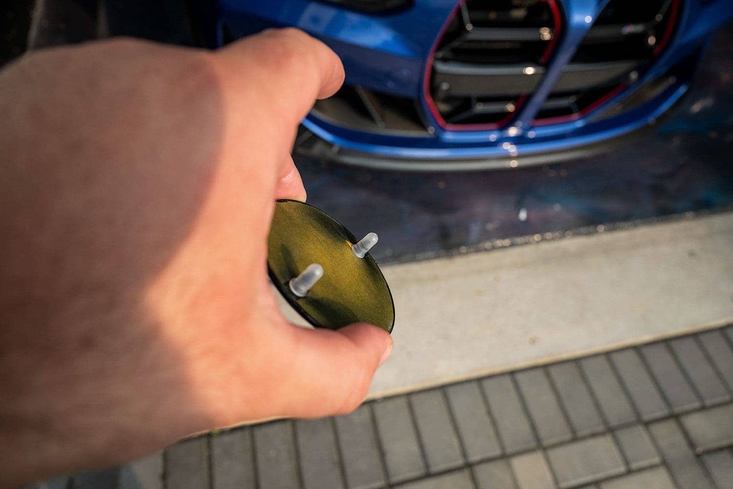 BMW badge installation