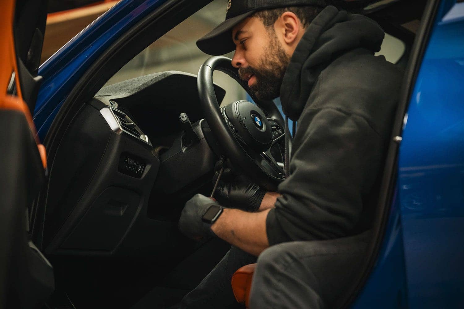 BMW M3 steering wheel install