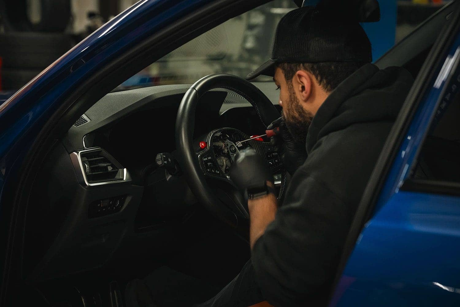 BMW M3 steering wheel install