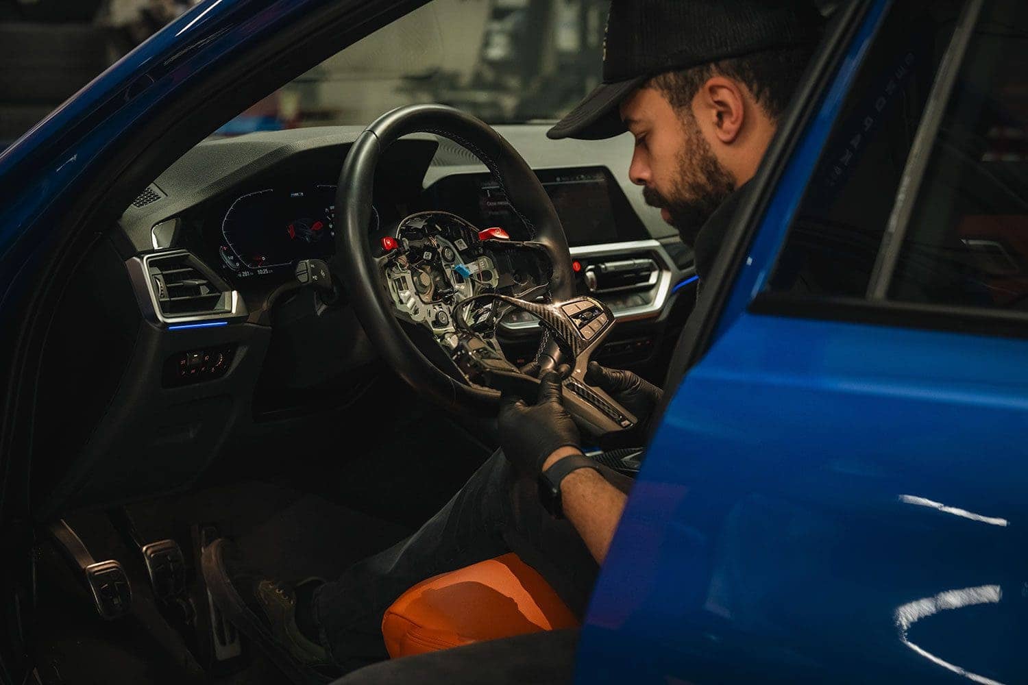 BMW M3 steering wheel install