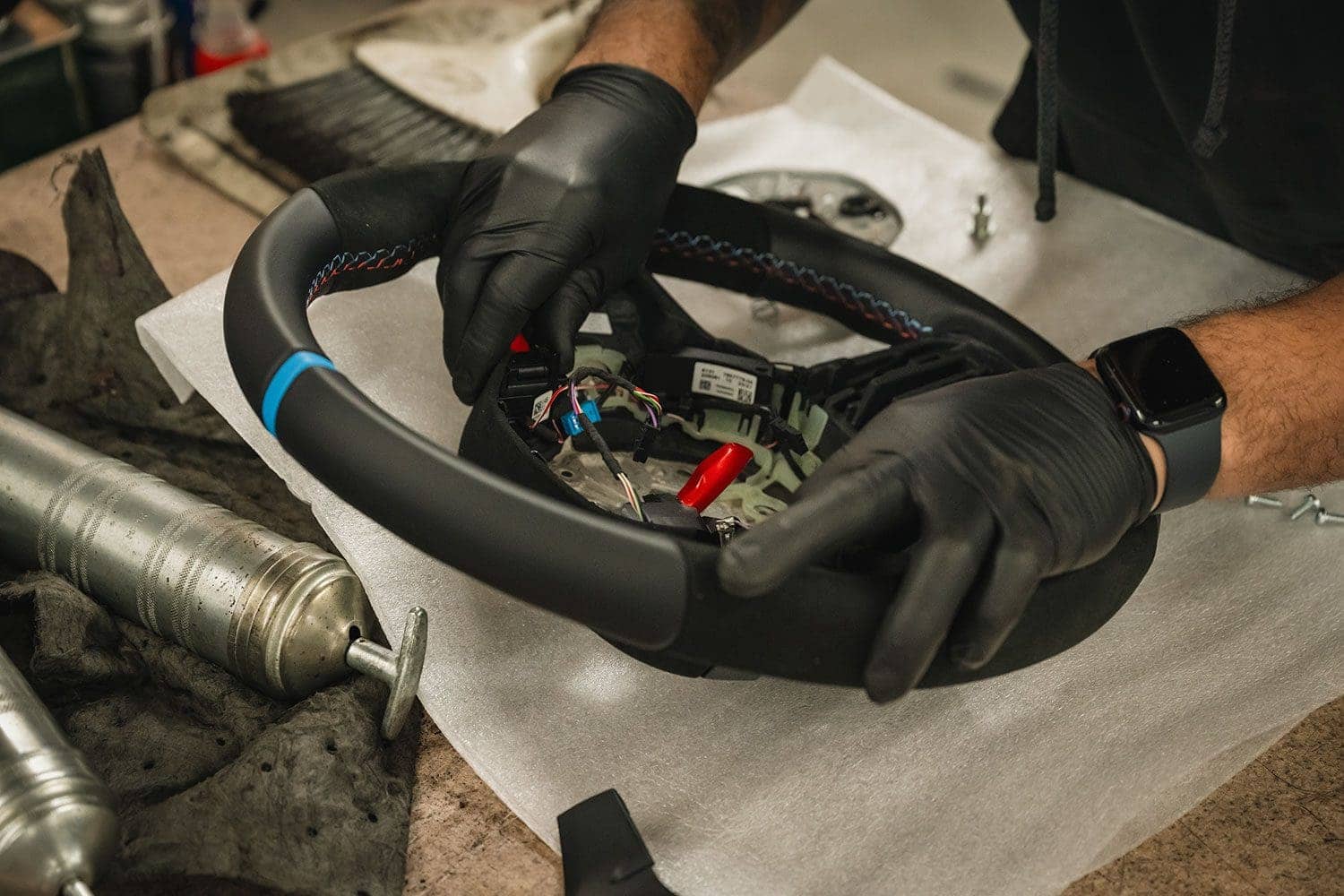 BMW M3 steering wheel install