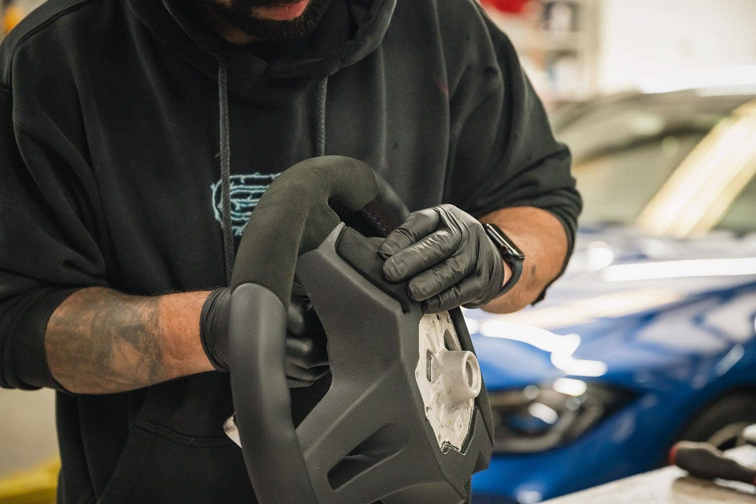 BMW M3 steering wheel install
