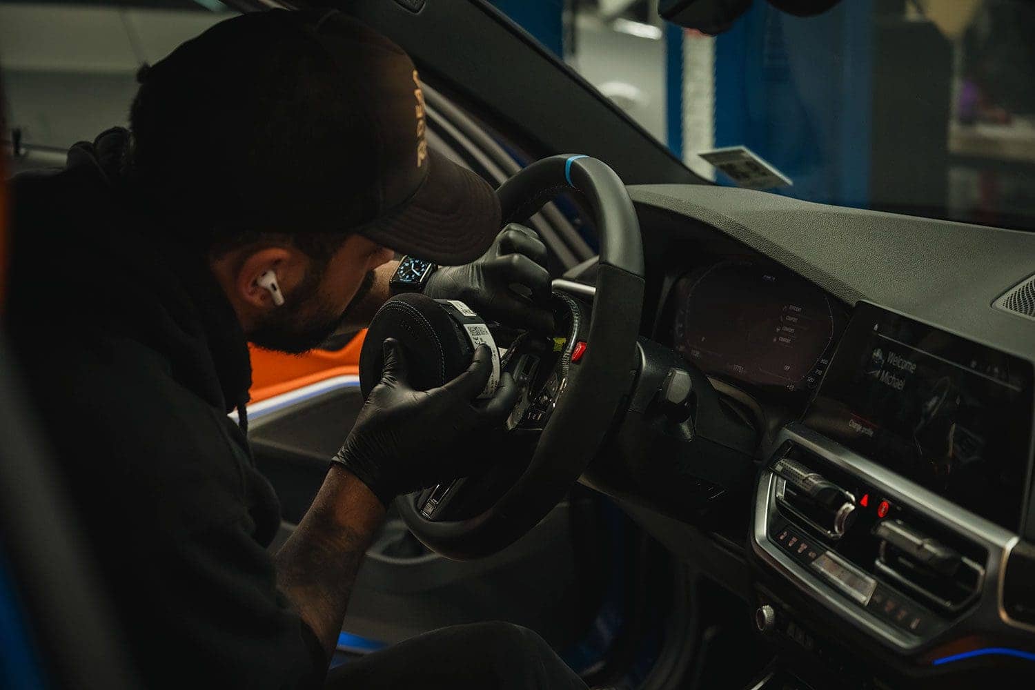 BMW M3 steering wheel install