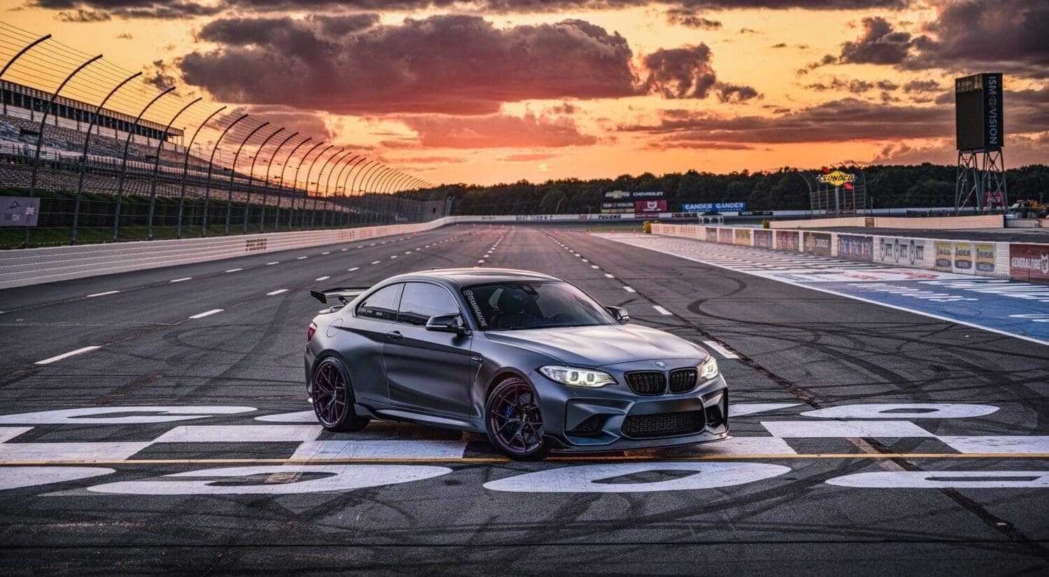 BMW M2 at sunset