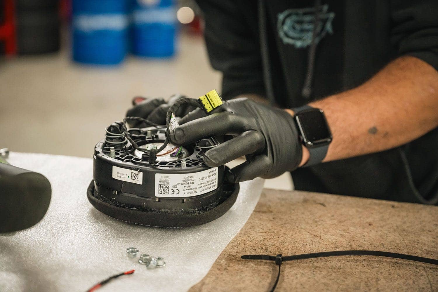 BMW M3 steering wheel install