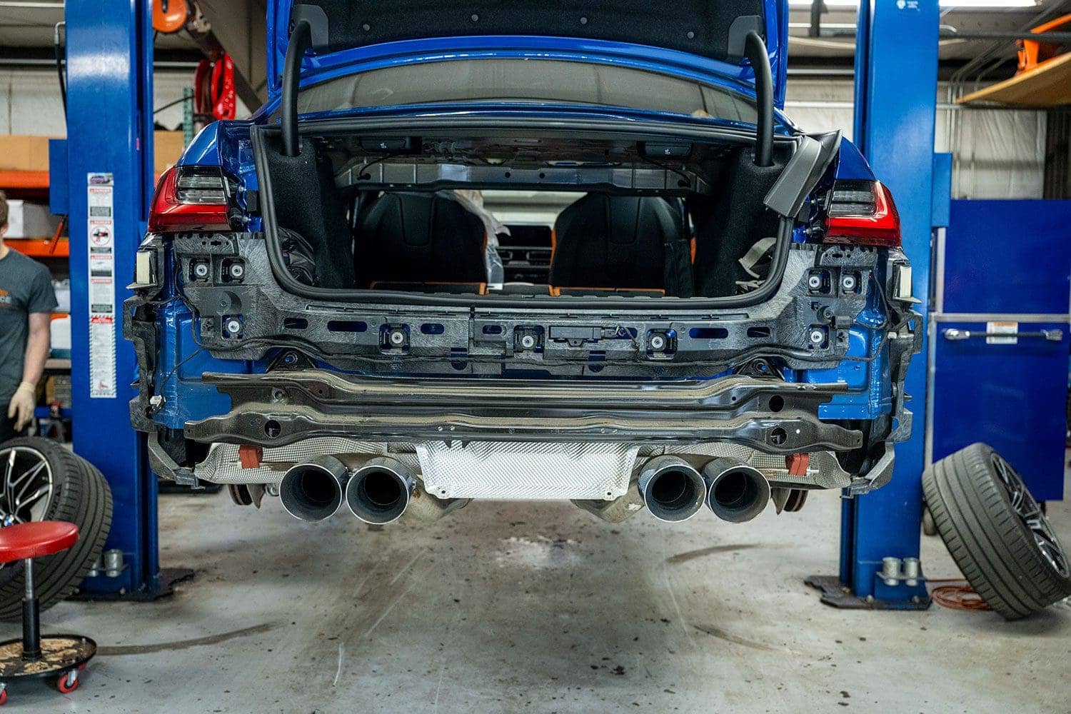 M3 carbon fiber rear diffuser