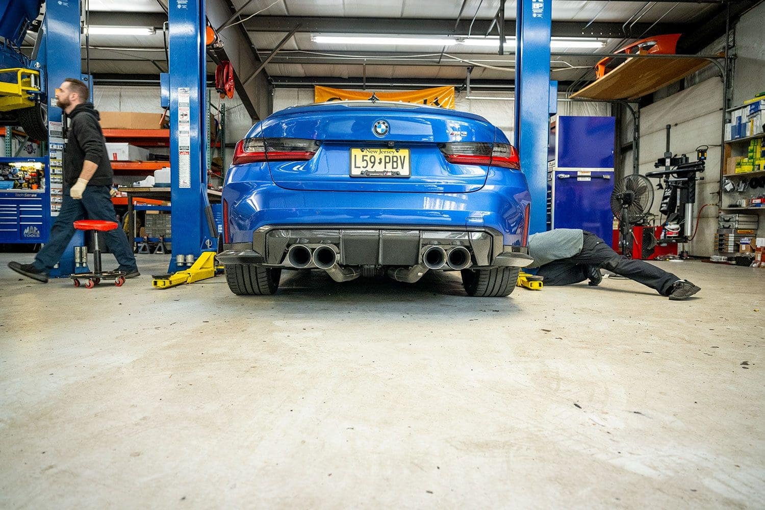 M3 carbon fiber rear diffuser