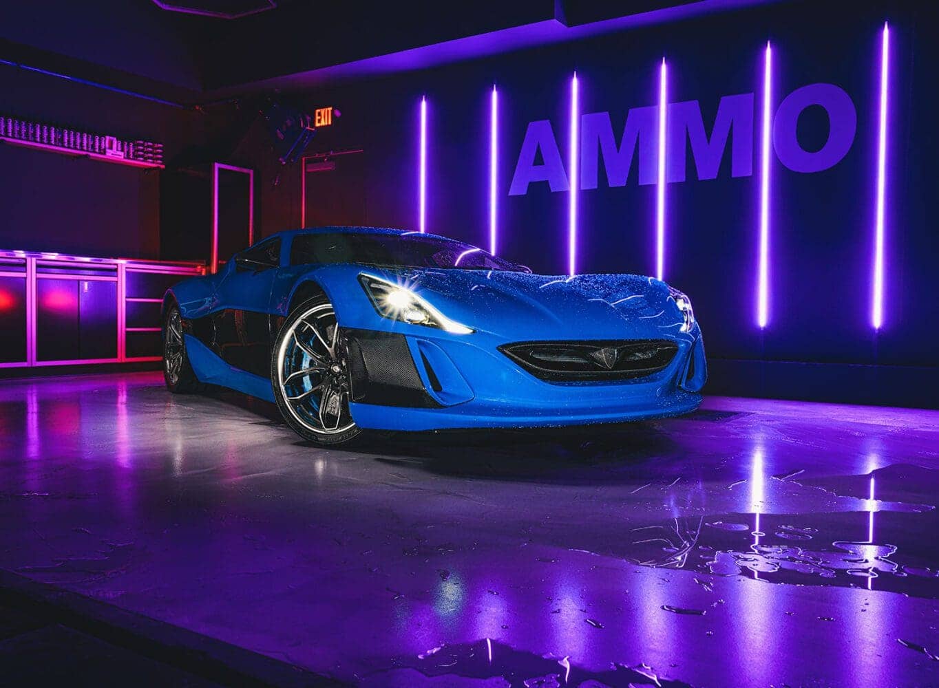 Rimac Concept One in AMMO NYC Garage