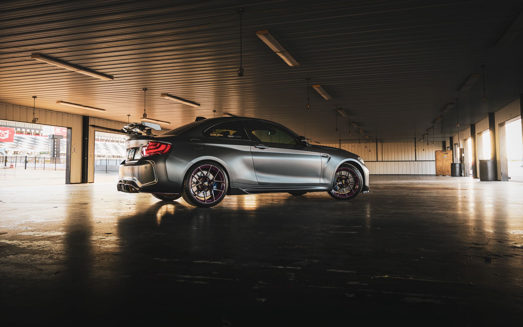BMW M2 Pocono garage