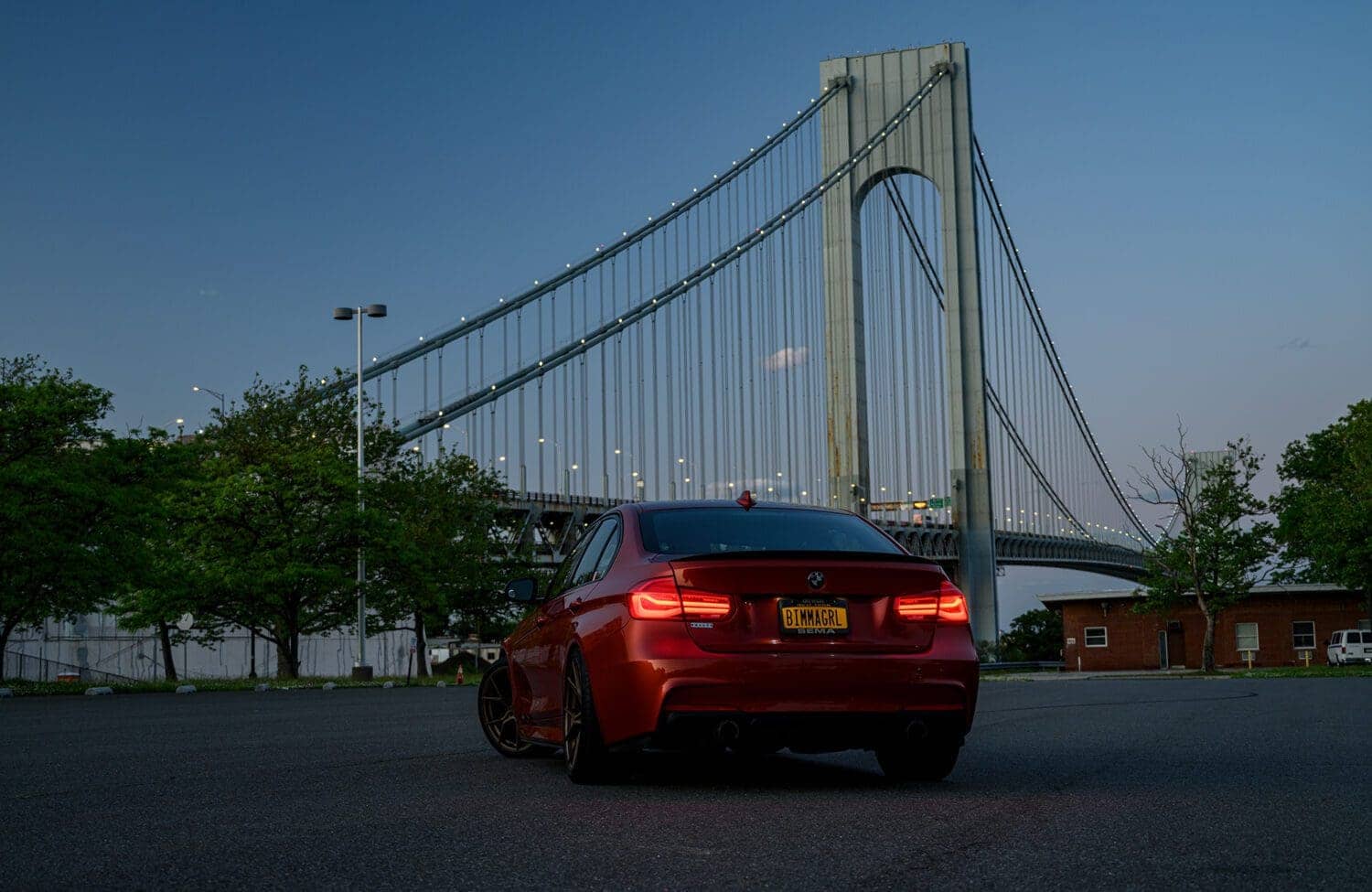 BMW 340i sunset