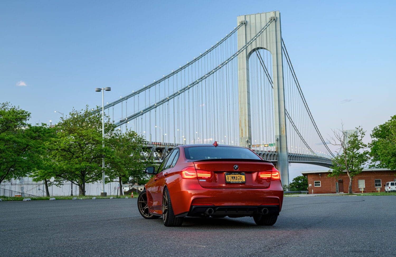 BMW 340i sunset