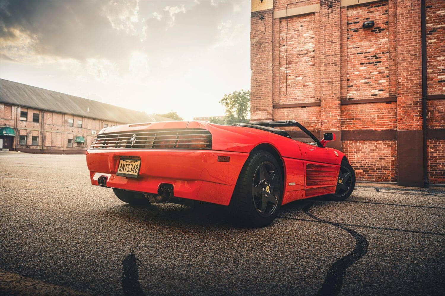 Ferrari 348 sunset