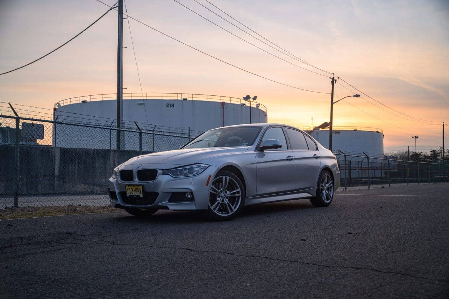 BMW 335i sunset