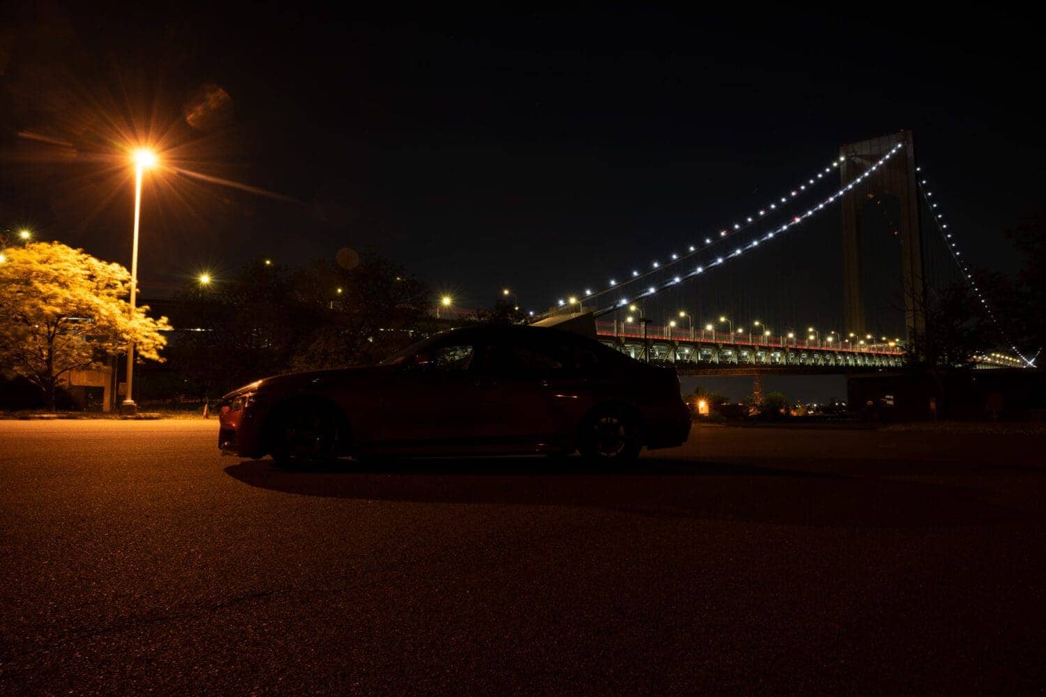 BMW 3 Series at night
