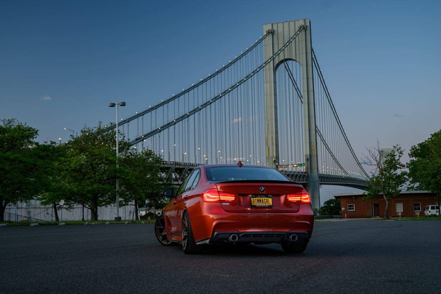 BMW 340i sunset