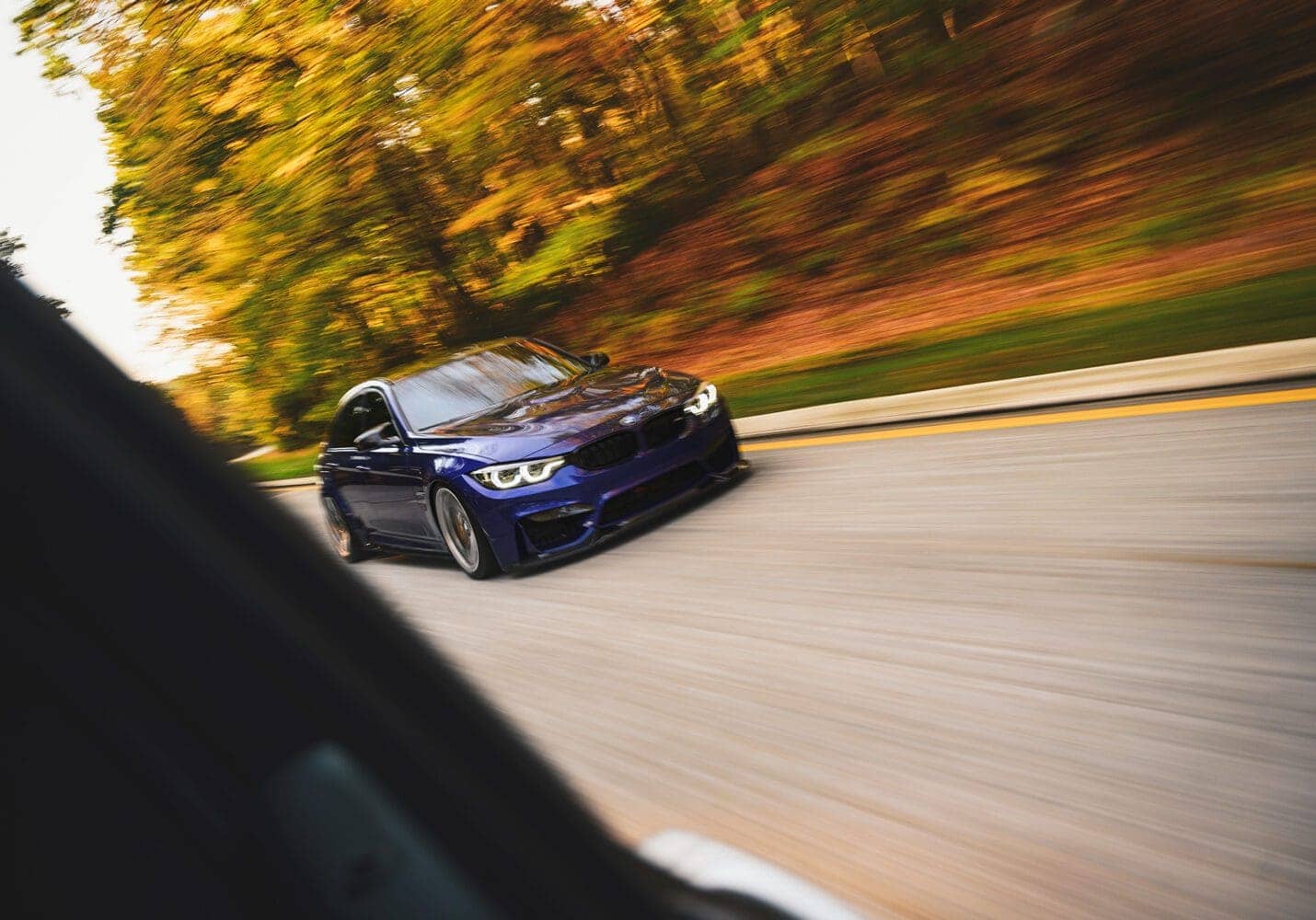 For the past five years, I've hosted a special meet for BMW M3 owners, known as the Fall Meet and Cruise. Last year's event was a great success. What started out as a simple meet with 15 cars has turned into a huge event with over 130 BMW M cars. I didn't anticipate that turnout this year, and it was great to have everyone's support. Getting rolling The designated starting point is in Edgewater, New Jersey, with a view of the New York City skyline right across the Hudson River. I chose it both for it's central location from the NYC area, New Jersey, and even Pennsylvania. An early start time ensures mostly quiet roads and beautiful morning lighting.