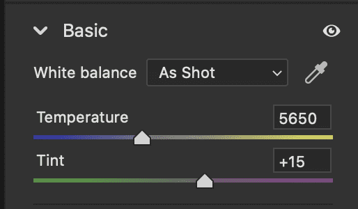 Temperature settings